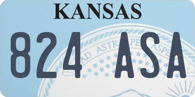 KS license plate 824ASA