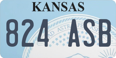 KS license plate 824ASB