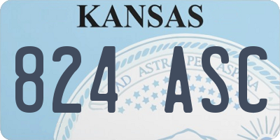 KS license plate 824ASC