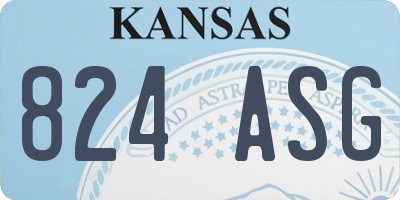KS license plate 824ASG