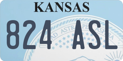 KS license plate 824ASL
