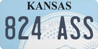 KS license plate 824ASS