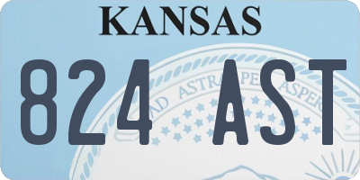 KS license plate 824AST