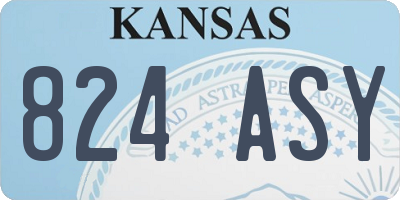 KS license plate 824ASY