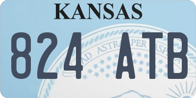 KS license plate 824ATB