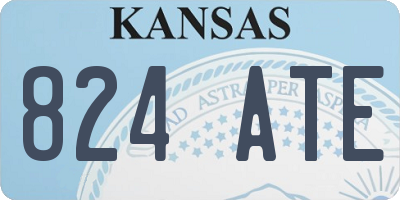 KS license plate 824ATE