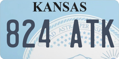 KS license plate 824ATK