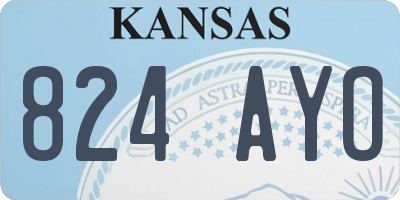KS license plate 824AYO