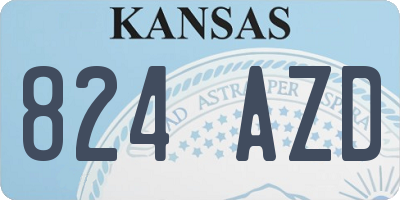 KS license plate 824AZD