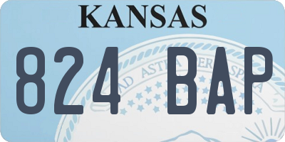 KS license plate 824BAP