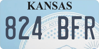 KS license plate 824BFR