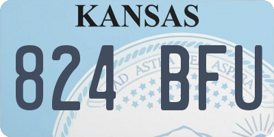 KS license plate 824BFU