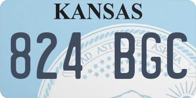 KS license plate 824BGC