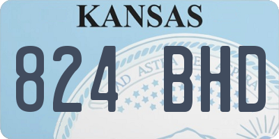 KS license plate 824BHD