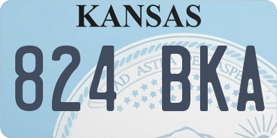 KS license plate 824BKA