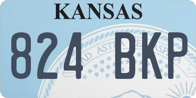 KS license plate 824BKP