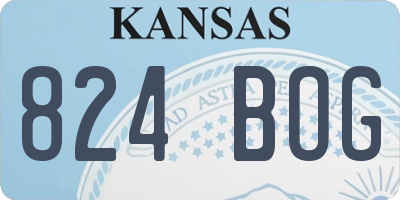 KS license plate 824BOG