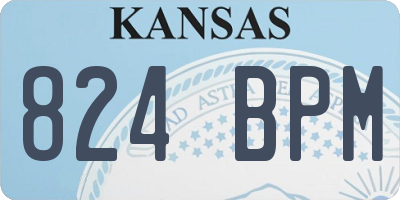 KS license plate 824BPM