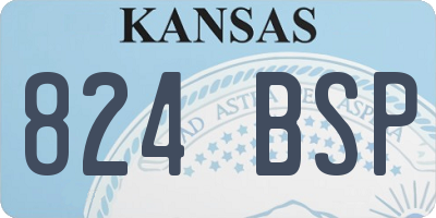 KS license plate 824BSP