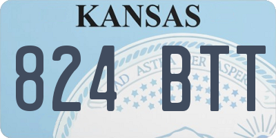 KS license plate 824BTT