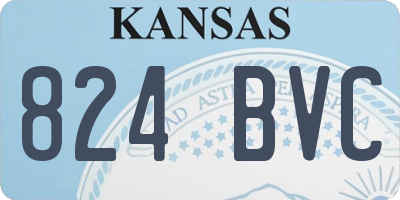 KS license plate 824BVC
