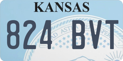 KS license plate 824BVT