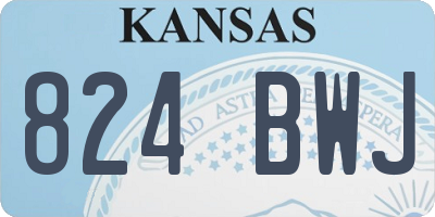 KS license plate 824BWJ