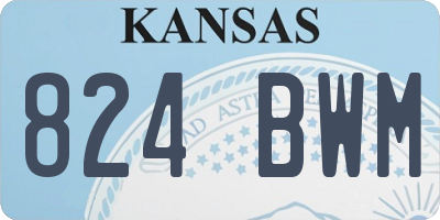 KS license plate 824BWM