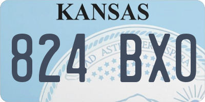 KS license plate 824BXO