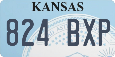 KS license plate 824BXP