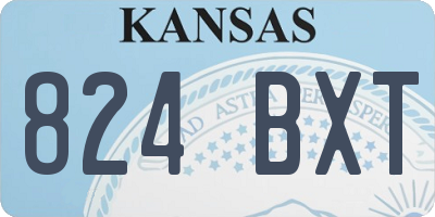 KS license plate 824BXT