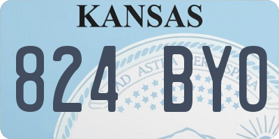 KS license plate 824BYO
