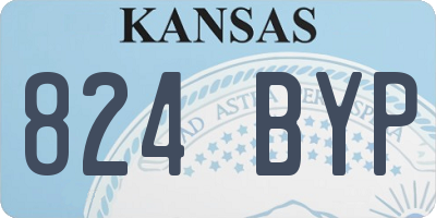 KS license plate 824BYP