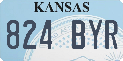 KS license plate 824BYR