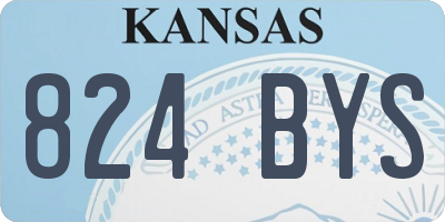KS license plate 824BYS