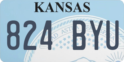 KS license plate 824BYU