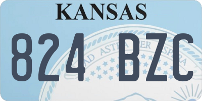 KS license plate 824BZC