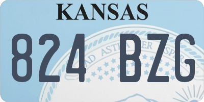 KS license plate 824BZG