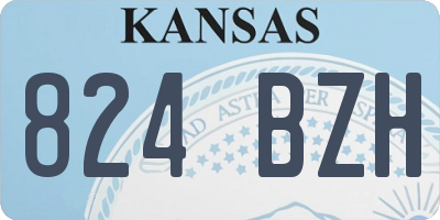KS license plate 824BZH