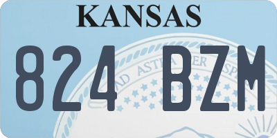 KS license plate 824BZM