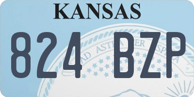 KS license plate 824BZP