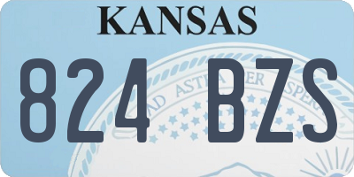 KS license plate 824BZS