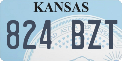 KS license plate 824BZT