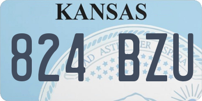 KS license plate 824BZU