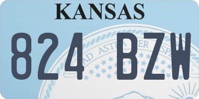 KS license plate 824BZW