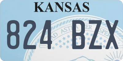 KS license plate 824BZX