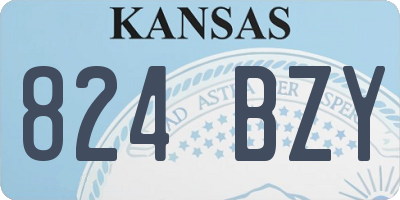 KS license plate 824BZY