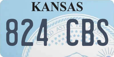 KS license plate 824CBS