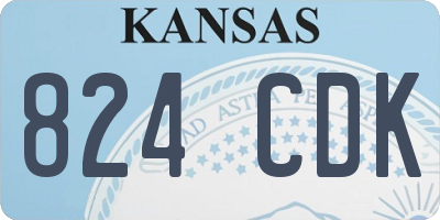 KS license plate 824CDK