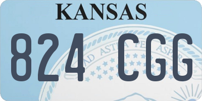 KS license plate 824CGG